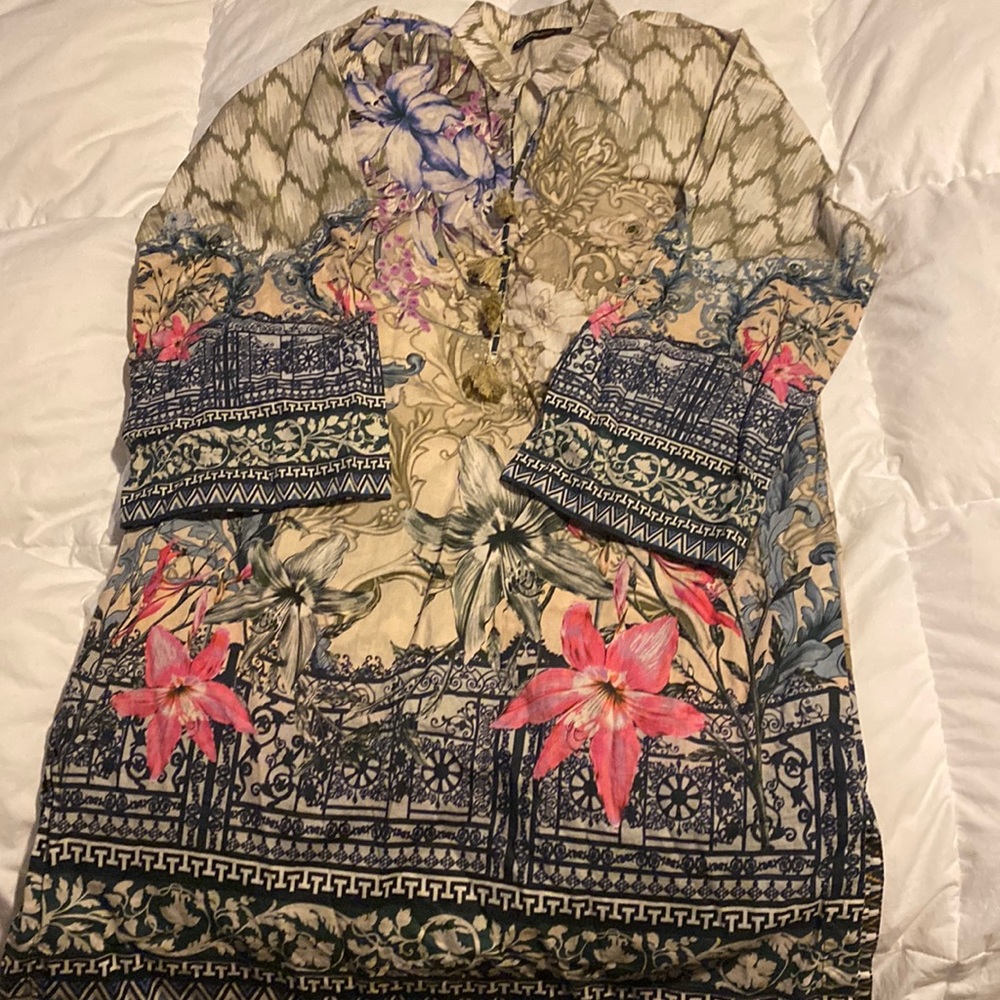 Alkaram cotton summer kurti size XS